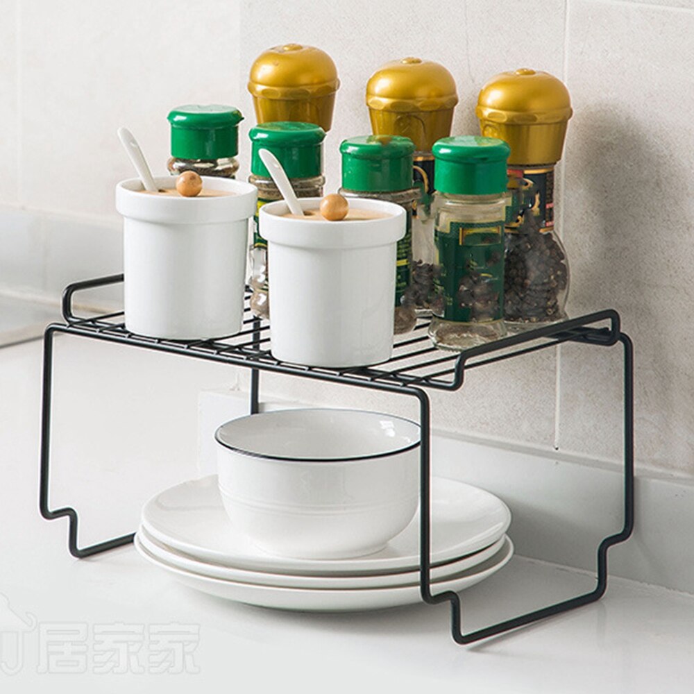 Storage Rack Innovative Wrought Iron Paint Spice Condiment Kitchen Shelf Rack