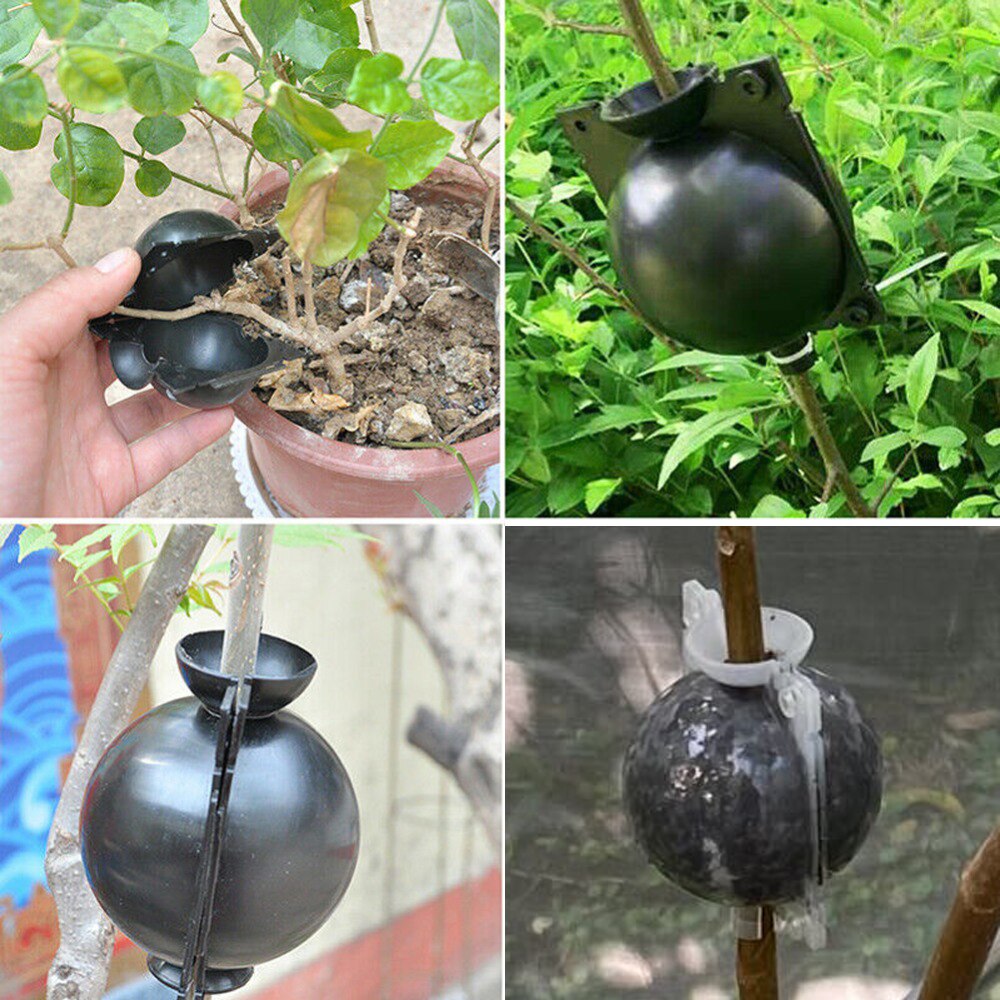10 stücke Anlage Verwurzelung Gerät Hochdruck Ausbreitung Übertragung Ball Pflanzenzucht Gerät Druck Ausbreitung Pfropfen Ball