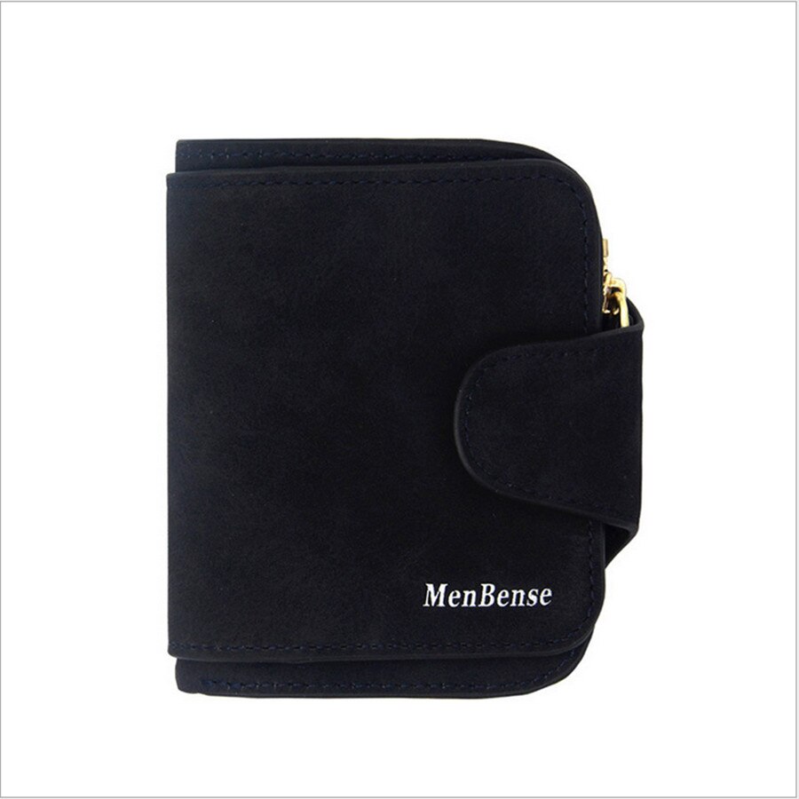 nouvelle portefeuille femmes court en cuir givré grande capacité pochette portefeuille femmes: Gris