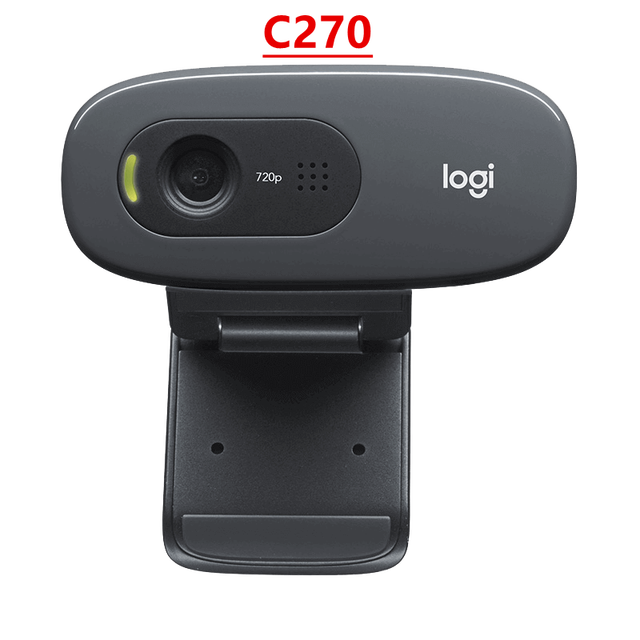 Logitech C270 HD Video 720P Webcam USB2.0 Computer Camera Built-in Micphone for PC Laptop Video Conference Camera 100% Original: Default Title