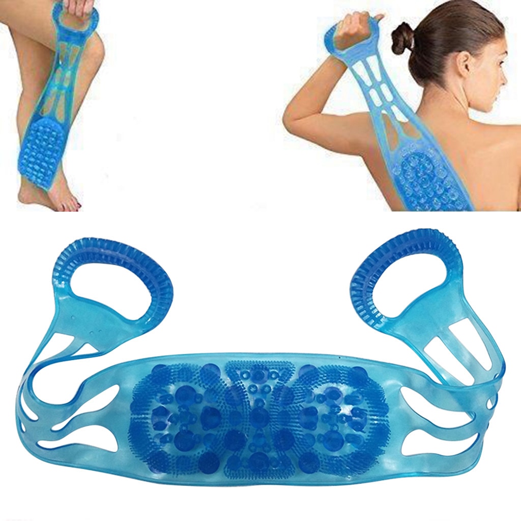 Bad borstel dubbelzijdig terug scrub body massage borstel silicon terug wassen staaf L0411