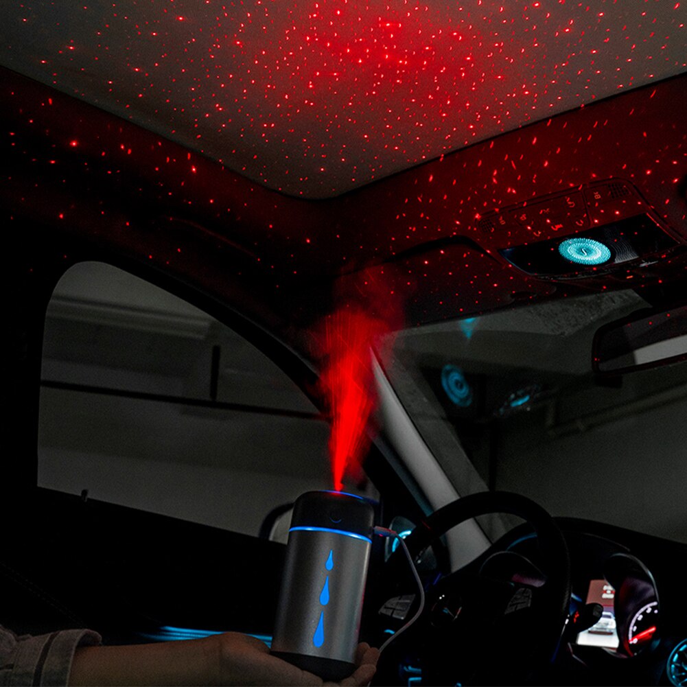 Auto Luchtbevochtiger Luchtreiniger Sterrenhemel Licht Projector Usb Draagbare Luchtbevochtiger Verneveling Essentiële Olie Aromatherapie Diffus