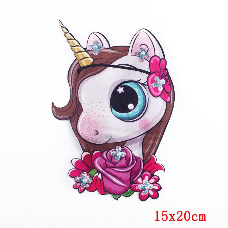 Beautiful Sequins Animals Unicorn Patch For Clothes Iron On Embroidered Patches For Clothes Appliques Stickers T-shirt Jacket