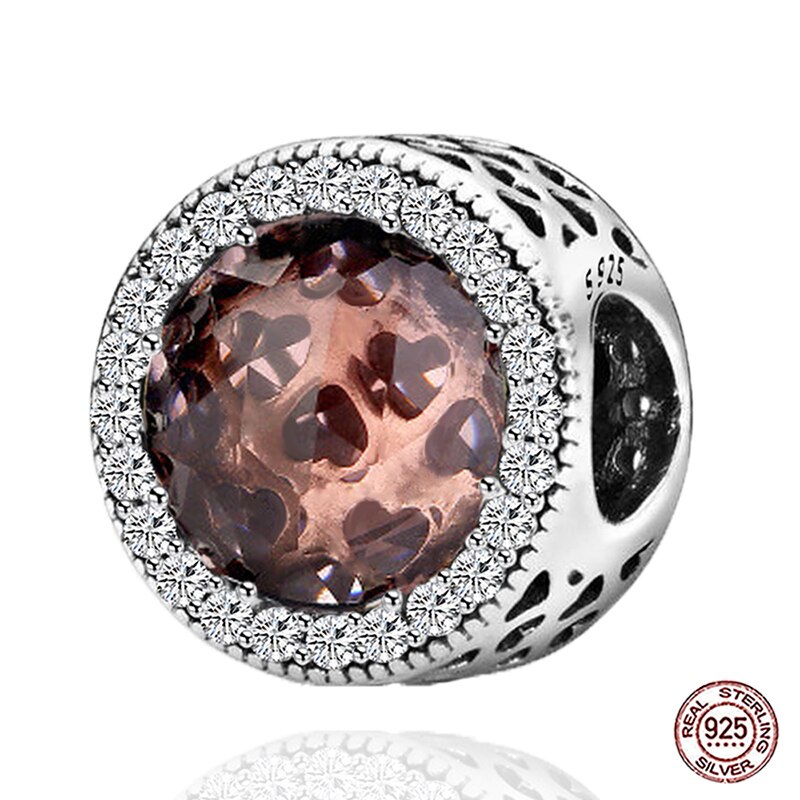 925 Sterling Silver Fit Charms Silver 925 Original Bracelets Zircon Beads For Women DIY Jewelry Making: PR0106