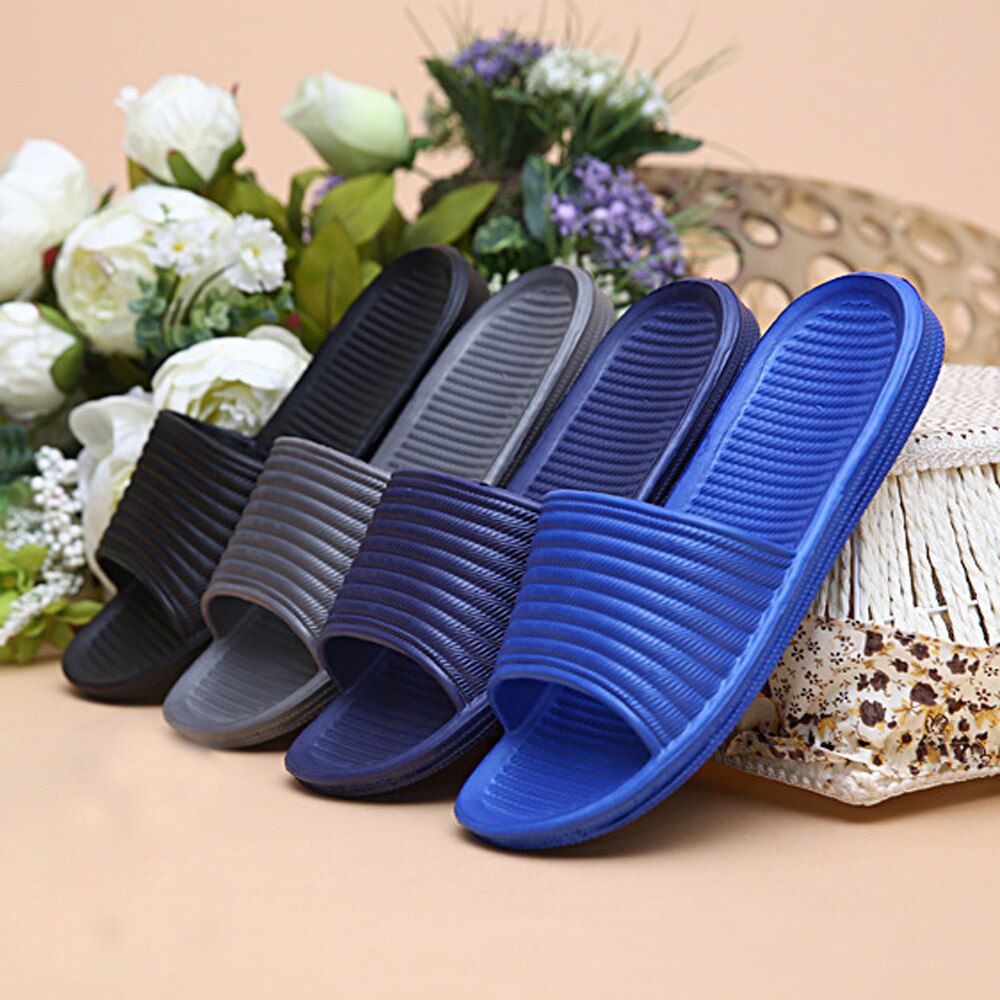 Zapatillas De casa para Hombre, chanclas De baño De verano, sandalias para interiores para Hombre, zapatillas antideslizantes para casa De ocio para Hombre A50