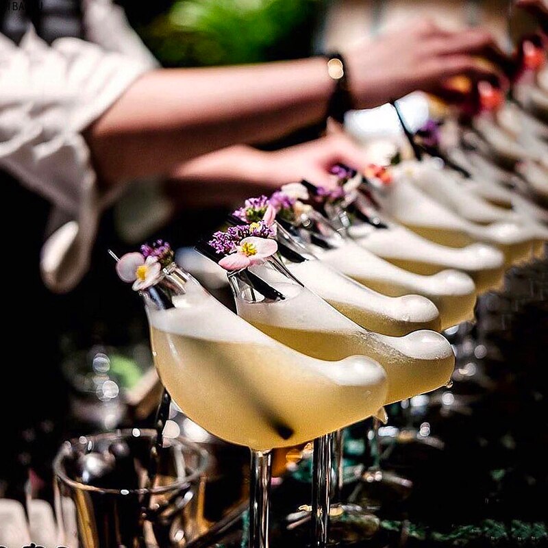 Ins Creatieve Vogel Moleculaire Gerookte Cocktail Glasdrinkbeker Bar Disco Nachtclub Party Diy Versieren Champagne Fluiten Grappige Wijn Cup