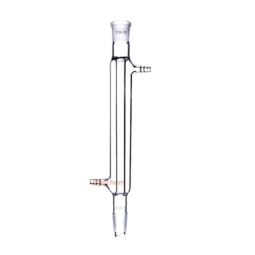 200mm Glass Spiral Reflux Condenser - 24/40 Joint, Borosilicate 3.3, For Chemistry & Distillation Labs