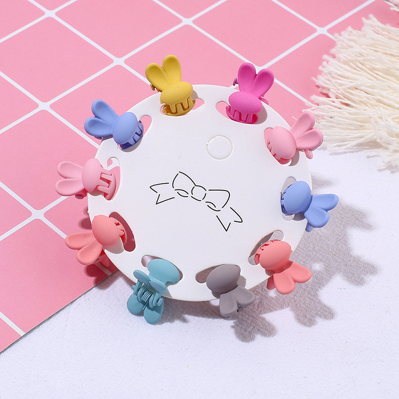 10PCS/Set Girls Cartoon Colorful Flower Mini Hair Claws Kids Sweet Hairpins Children Hair Accessories Cute Hair Clip: B10-1.5cm