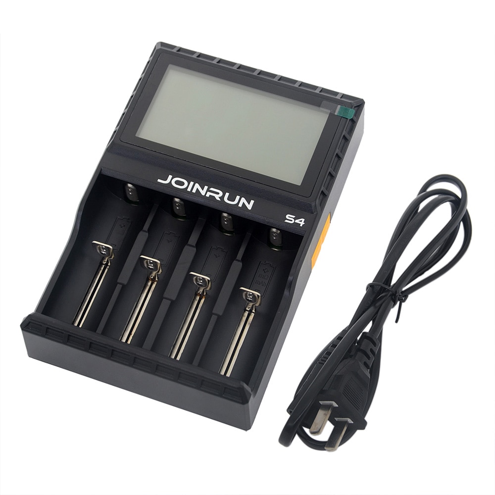 Joinrun S4/N2 Plus 18650 Li-ion Battery charger Smart 18650 Battery Charger for Li-ion/Ni-MH/Ni-CD 18650 14500 16340 AA AAA: S4 US Plug