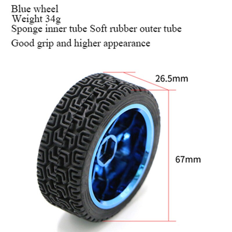 65mm Tires, Robot, Sponge Liner, Smart Car Wheels, Two-Wheeled Self-Balancing Car Tires: Package 1