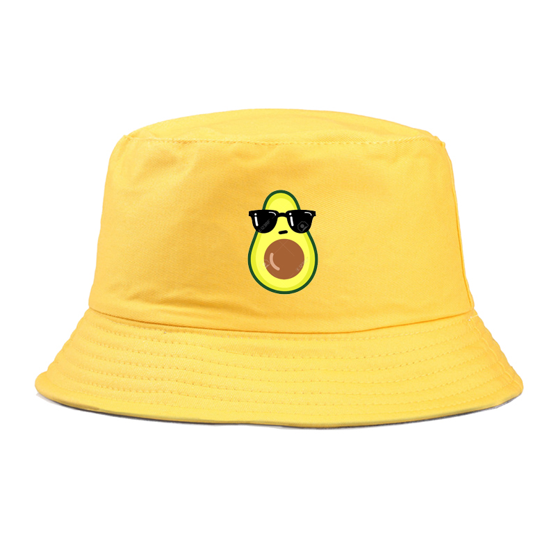 Avocado bucket hat vegan unisex outdoor travel fishing fishing hat bob caps women men panama hat sun cap fisherman hat