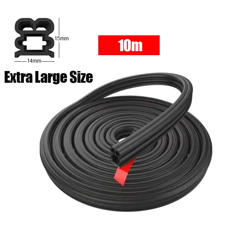 Tira de vedação de borracha para porta de carro, camada dupla, proteção para porta/capô/malas, à prova de som, à prova d'água