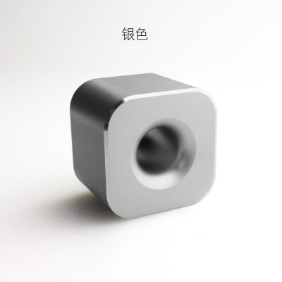 Mini Aluminum Alloy Pen Holder Business Office Supplies Desktop Storage Tools: silver square
