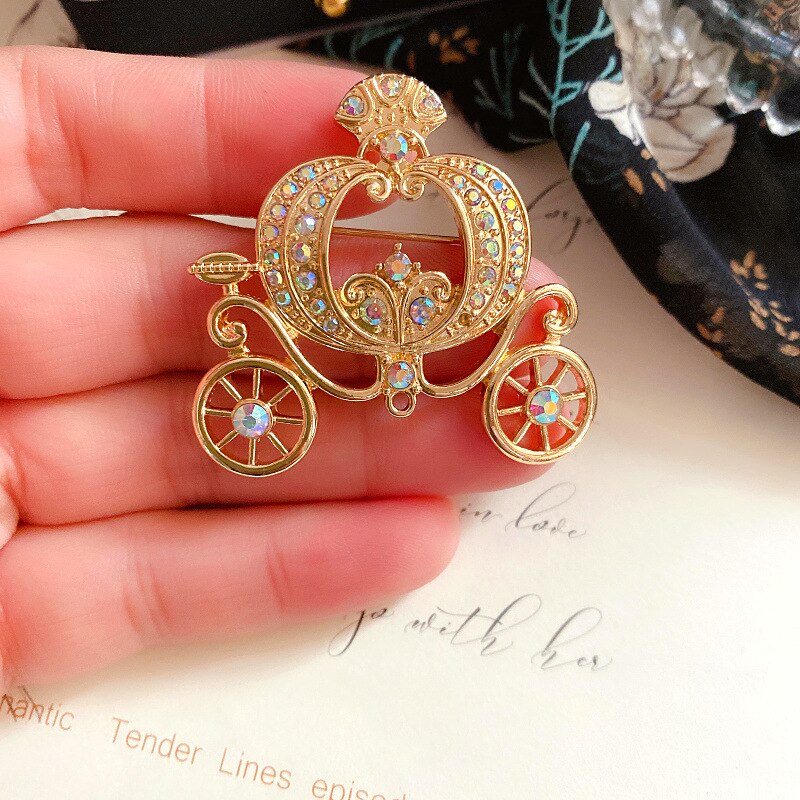 CINDY XIANG strass citrouille chariot broche Style Baroque Vintage broches pour femmes hiver accessoires bon