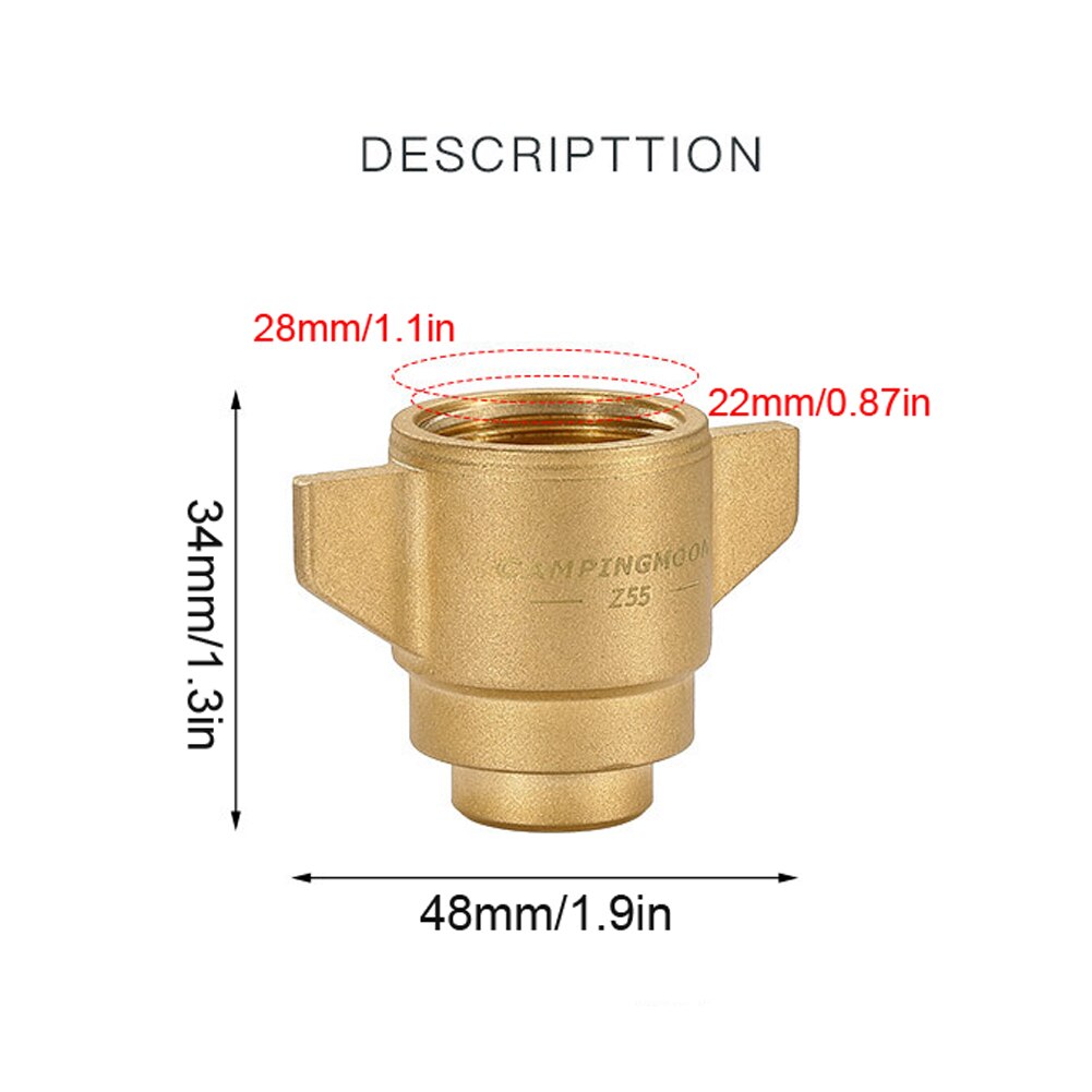 CAMPINGMOON Camping Stove Adapter Liquefied Gases Adapter GasTank Converter Adapter for Outdoor Cooking Camping Picnic BBQ: Z55