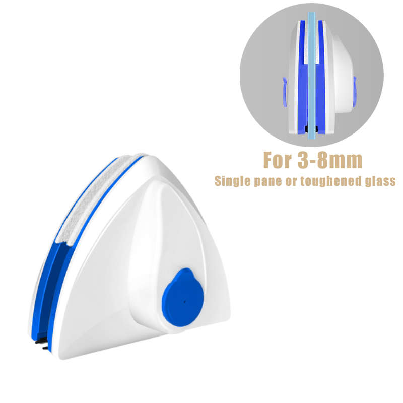 Herramienta de limpieza de ventanas de vidrio magnético de doble cara, descarga automática de agua, limpiaparabrisas de doble capa, limpiador especial para el hogar: Verde militar