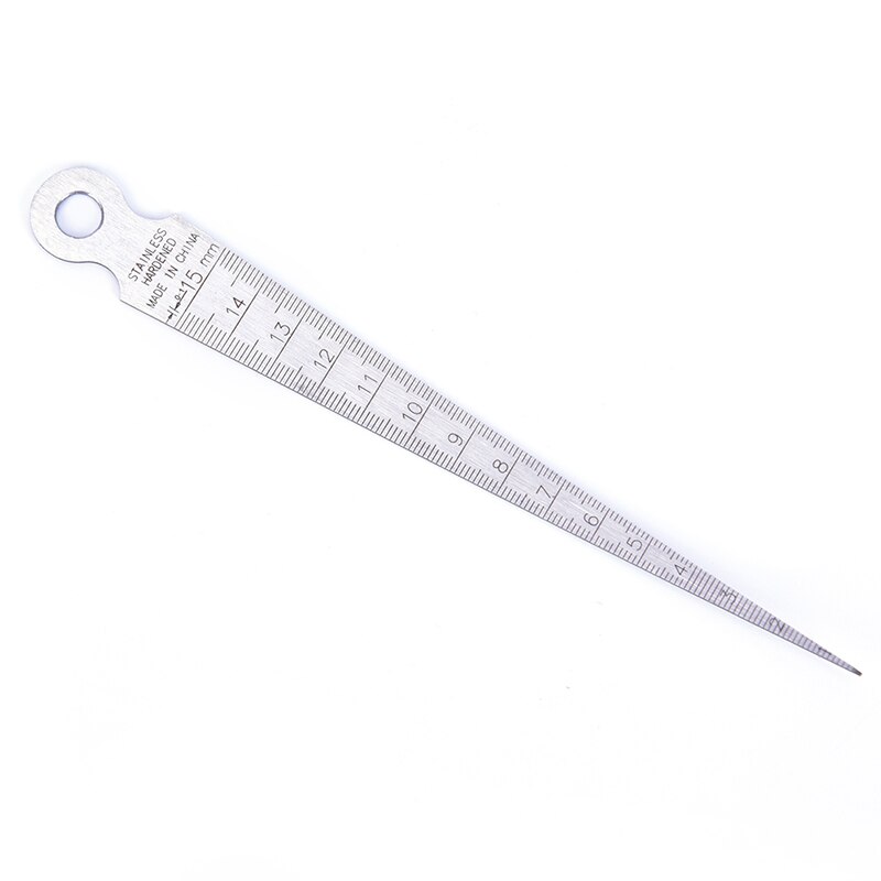 Stainless Steel Taper Gauge Feeler Gap Hole Measuring Tool Double Side Wedge Feeler Hole Gap Taper Aperture Scale 1-15mm