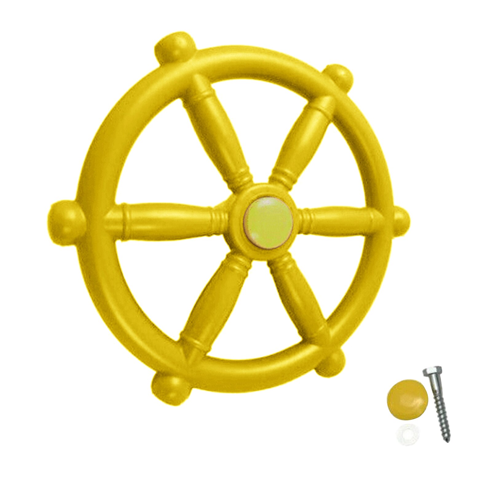 Aire de jeux en plein air pour enfants, jouet pour enfants, bateau Pirate, roue, balançoire, accessoire de gymnastique, Jungle, lisse: YELLOW