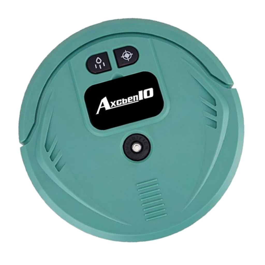 USB Rechargeable Robot Vacuum Cleaner Floor Duster with UV Disinfection Lamp: Green