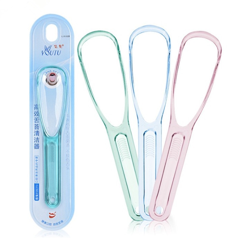 Tongue Cleaner Bad Breath Away Hand Scraper Brush Silica Handle Oral Hygiene Dental Care Cleaning