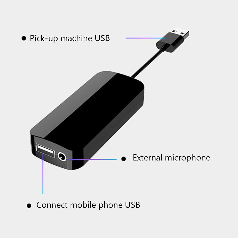 For CarPlay Android Auto USB Dongle Wired Adapter with Mic Input for Android4.2 Car Navigation Multimedia Player Interconnection