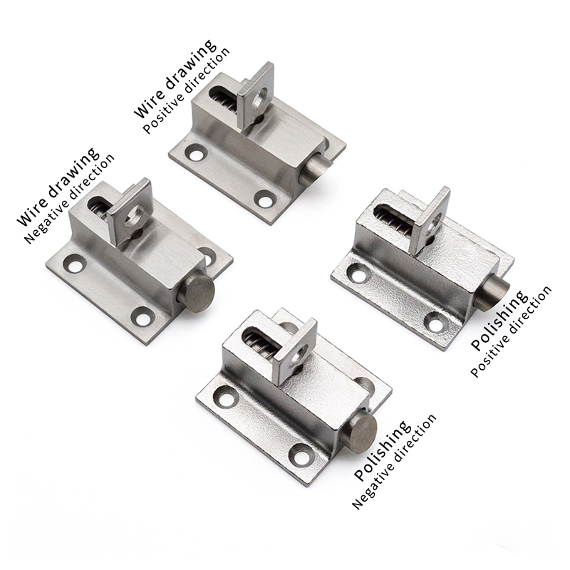 Latch Stainless Steel Window Gate Security Pull Ring Spring Bounce Door Bolt Automatic Latch Lock Spring Bounce Door Bolt