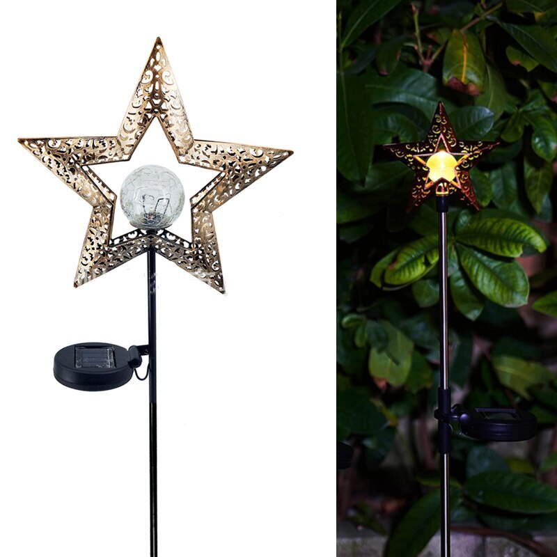 Outdoor Decorations Solar Garden Light Sun Moon Star Flame Waterproof Retro Lamp Stake Garden Yard Lawn Decor Supplies: IPhone11Pr Max