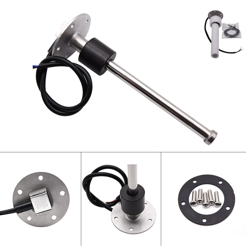 0-190Ohm Fuel Level Gauge Sensor 52MM Fuel Gauge Marine Boat Oil Liquid Tank Water Level Sensor 150mm 200mm 250mm 300mm 400mm