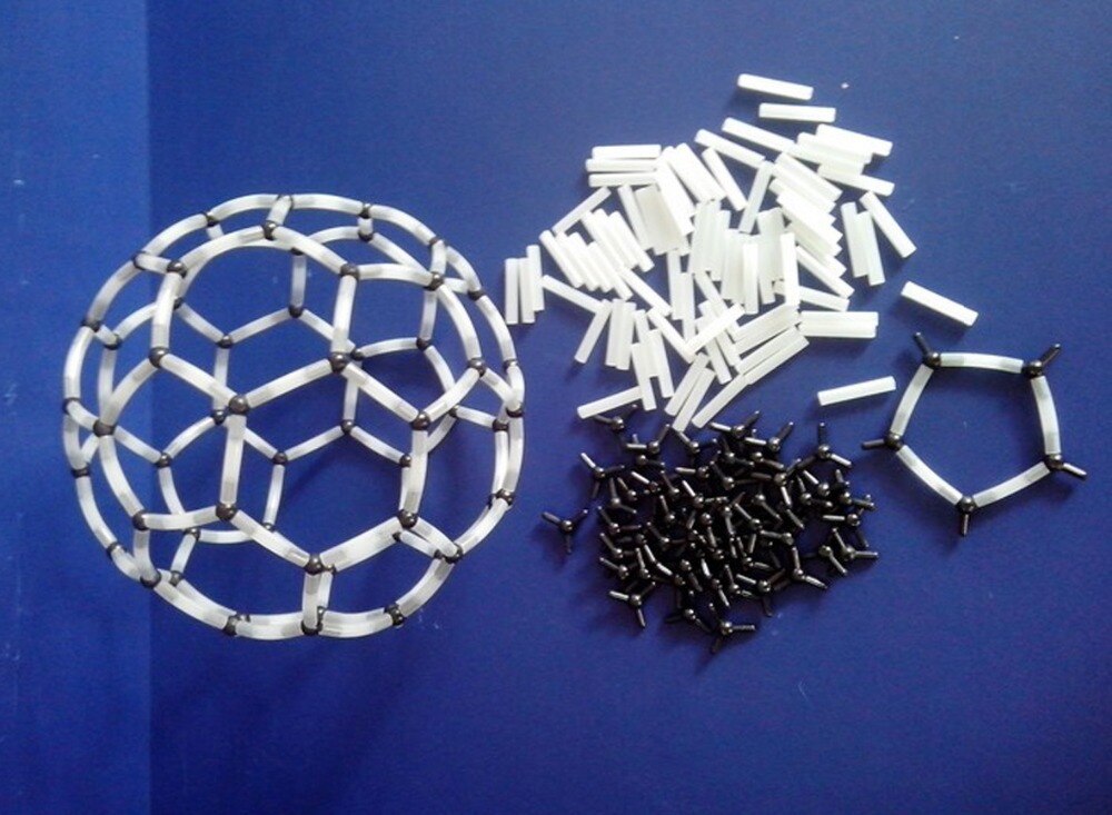 Teaching chemistry models C60 molecular structure of the crystal ball tubular carbon Soccer dilute Buck carbon structure model