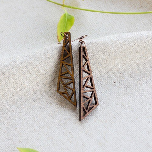 Yoga Triangle Earrings - Minimalist Geometric Studs