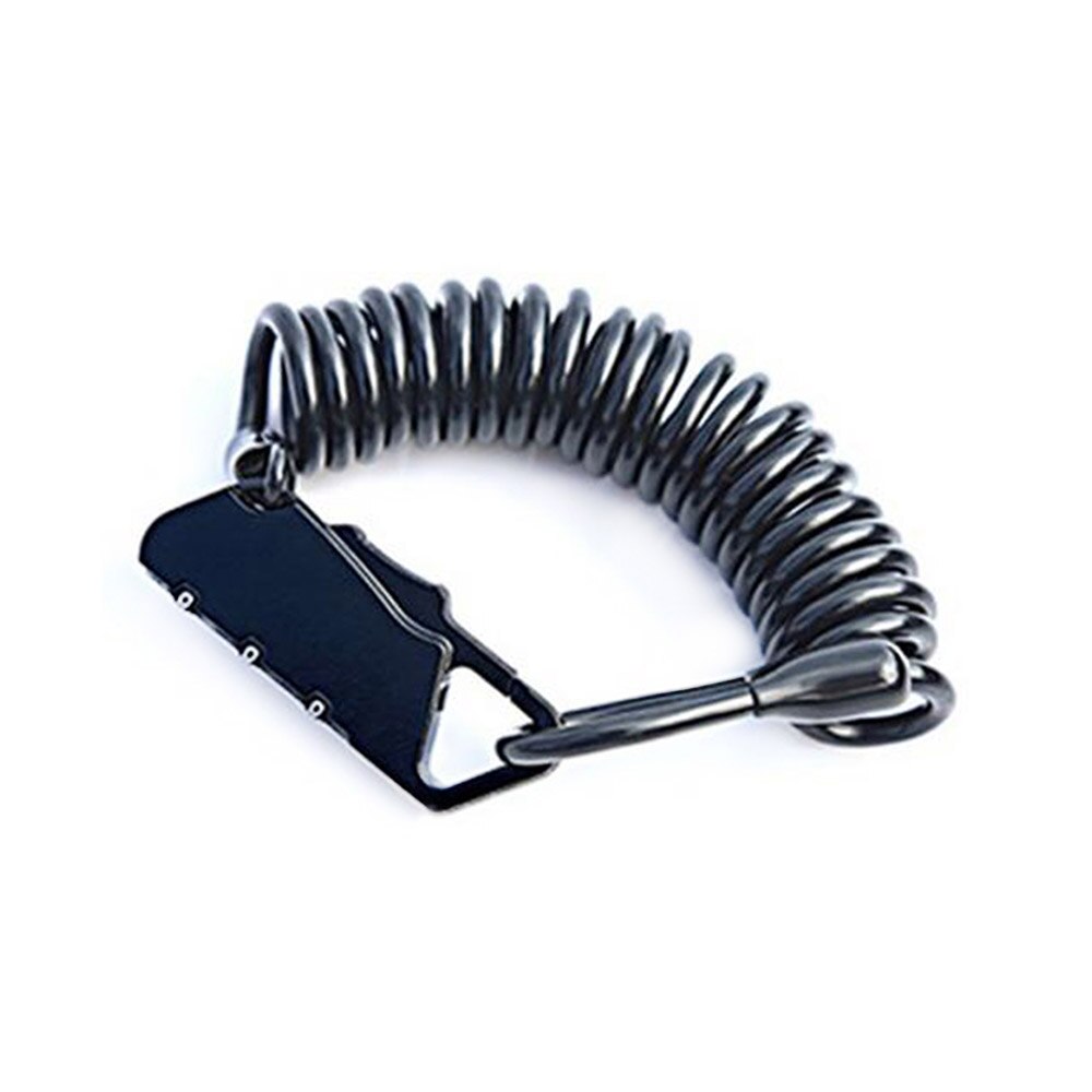 1400mm Mini Tragbare Frühjahr Anti-diebstahl Fahrrad Code Lock 3 Ziffern Kombination Passwort Bike Lock Frühling Disc Kabel draht Sicherheit: Black