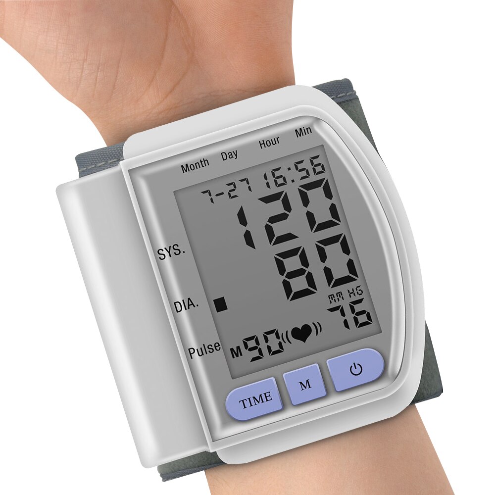 Automatische Digitale Pols Bloeddrukmeter Bloeddrukmeter Tonometer Draagbare Tensiometer Hartslagmeter Meter Bp Monitor