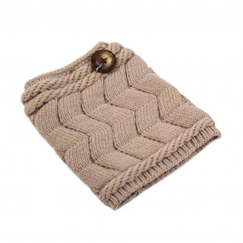 1 par de calentadores de piernas de Color liso para mujer, calentadores de piernas de punto cálidos para invierno, botas de calcetín para mujer, calentadores de piernas, chaussetes para mujer: Beige