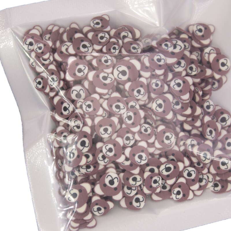 30g Butterfly Wings Bee Bear Unicorn Chicken Soft Polymer Clay Slices Sprinkles for Crafts Making DIY Slimes Filler Accessories: 9 small