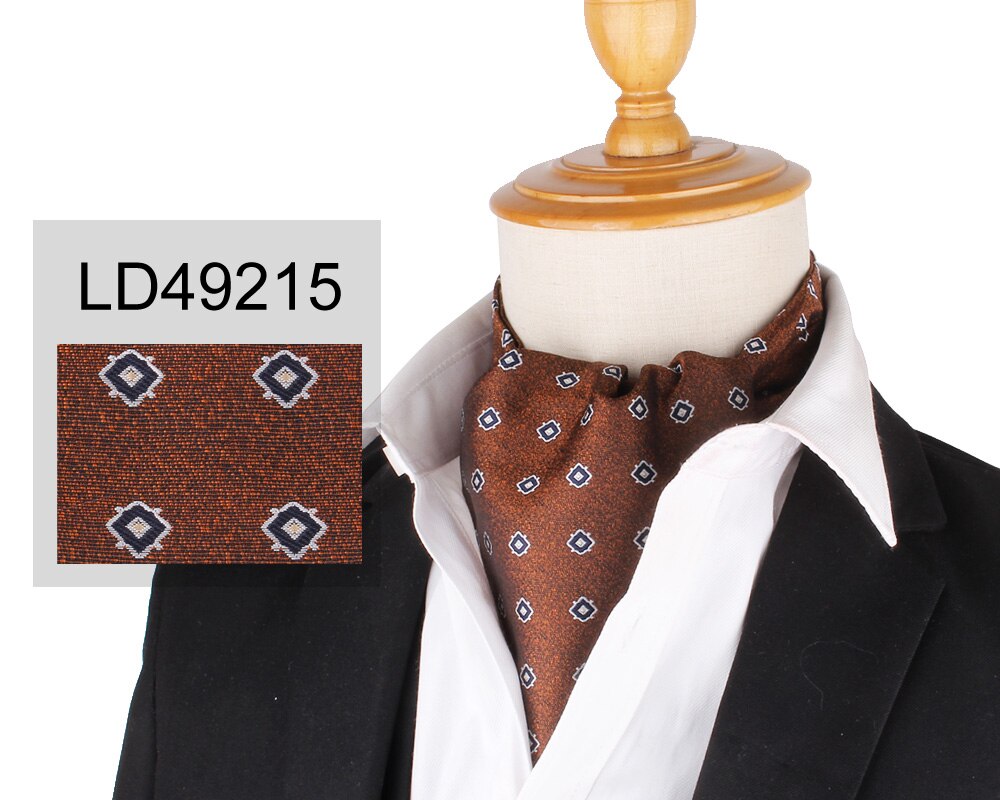 Cravate Paisley en Polyester pour homme, motif Floral, en cachemire, pour mariage, en Polyester, Jacquard, de luxe: LD49215