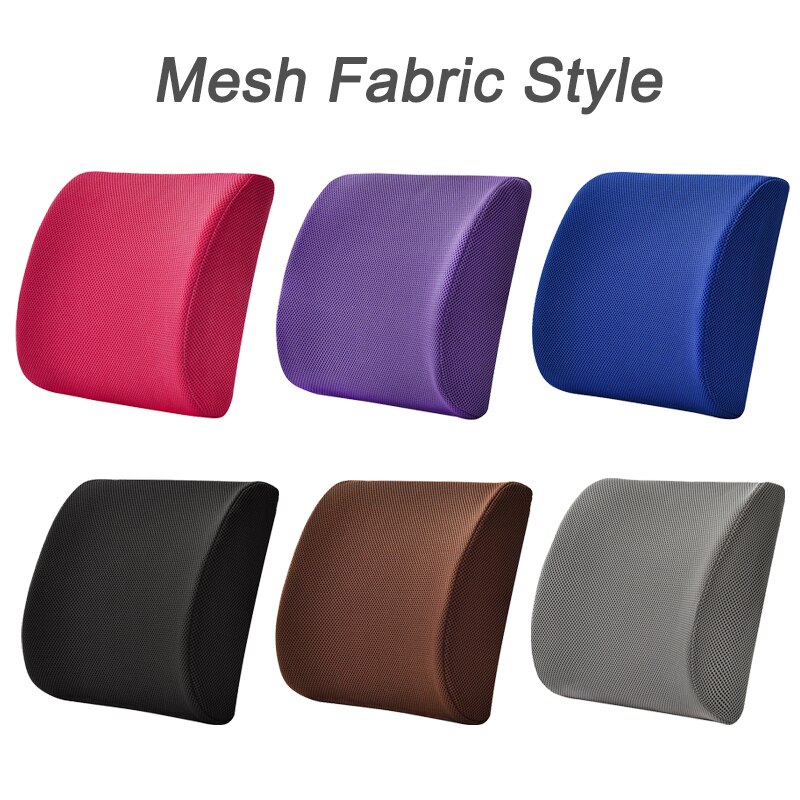 Mesh Weiche Memory Foam Lenden Unterstützung Atmungs Healthcare Zurück Taille Kissen Auto Sitz Hause Büro Kissen Entlasten Schmerzen Wildleder