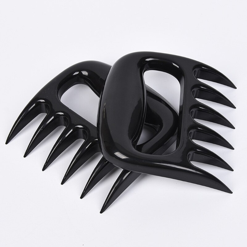 2 Pcs Meat Shredder Barbecue Fork Bear Claw Meat Separator Handle Kitchen Food Fork Meat Slicer BBQ Grill Meat Handler