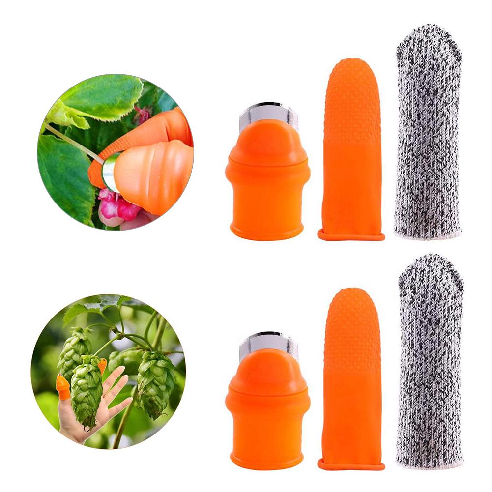 Garden Silicone Thumb Separator Finger Knife Tool Set Picking Thumb Finger Pruning Gardening Plants Vegetables And Fruits 12pcs