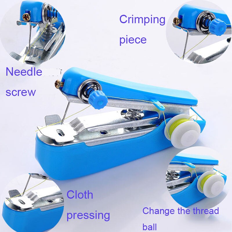 Portable Mini Manual Sewing Machine Handheld Garment Fabric Sew Machine Use And Convenient Sewing Tools For Needlework Operation