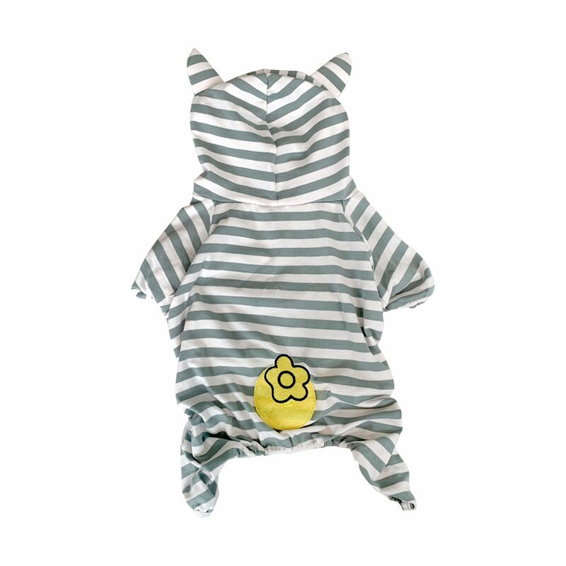 Sød fransk bulldog gris jumpsuit kjole kæledyr hund tøj små mellemstore hunde hvalpefrakke varm hættetrøje tøj chihuahua jakke xic 10: Blå / S