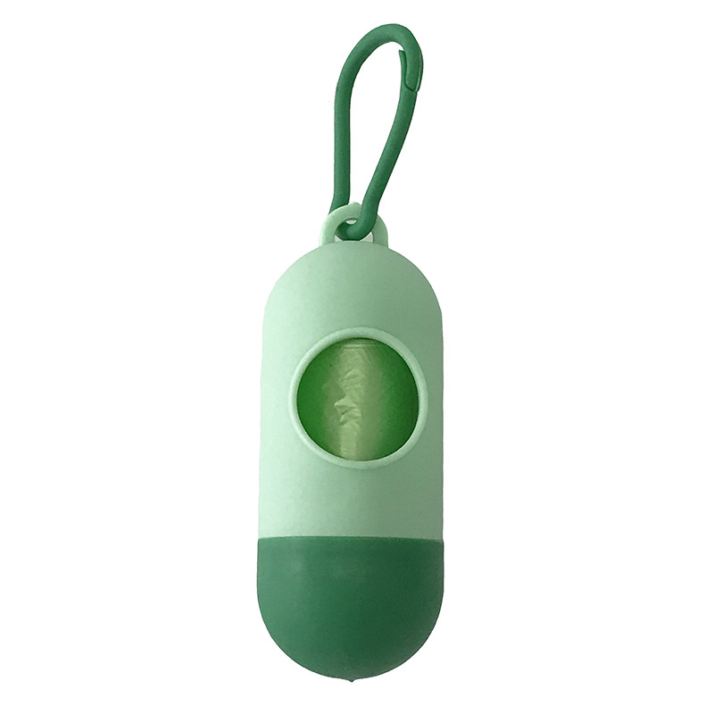 1 Pc Pratica animale domestico cane imbarcare a poppa Distributore di Sacchetti di Rifiuti Spazzatura Titolare distributore + imbarcare a poppa borse impostato di Animali Domestici Cani Rifiuti di Pulizia forniture: leggero verde