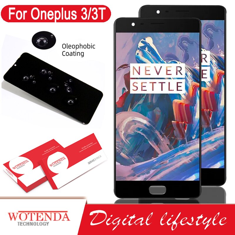 Écran tactile LCD AMOLED de remplacement, 5.5 pouces, pour Oneplus 3 3T A3000, Original,
