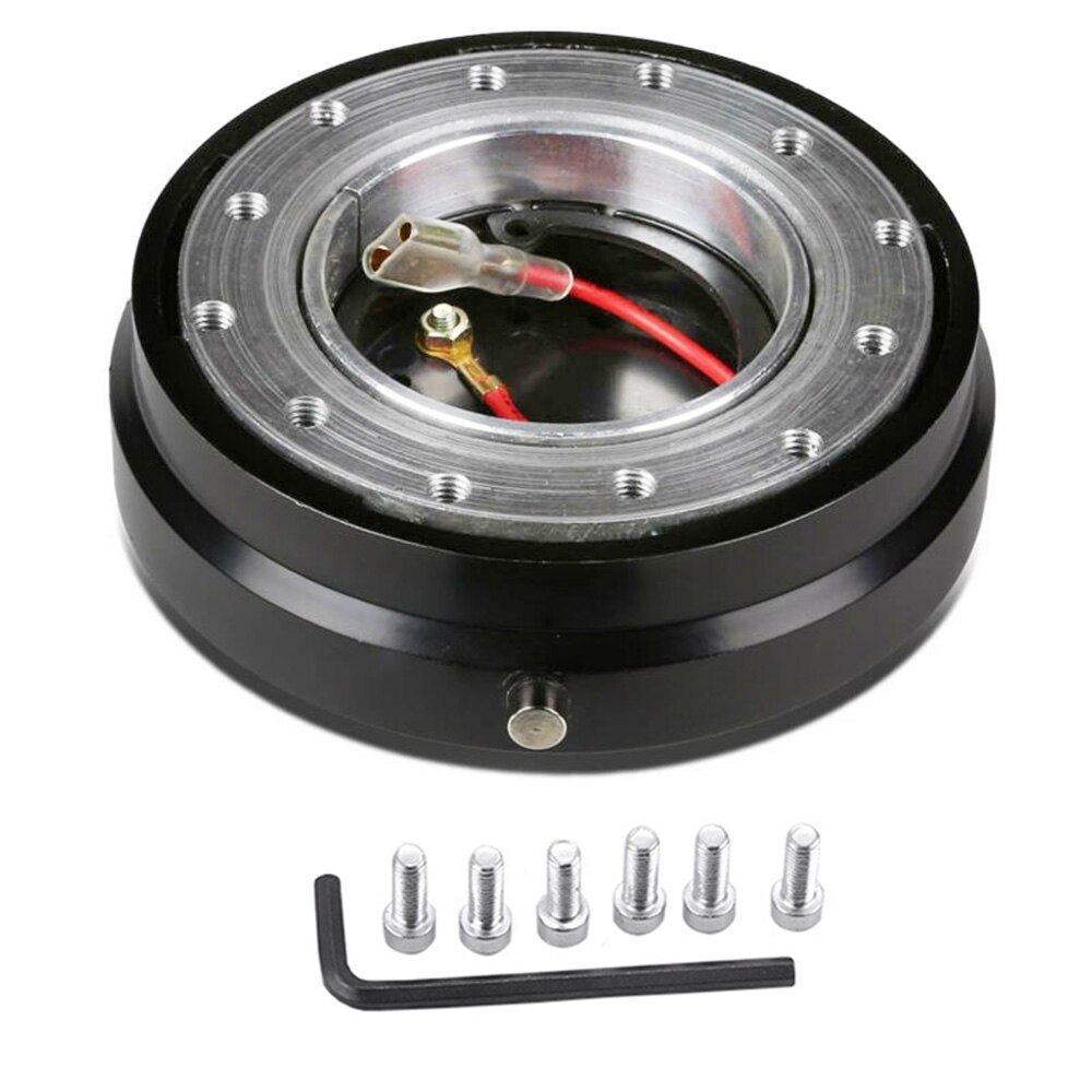 Auto Hub Adapter Universal Steering Wheel Quick Release Snap Off Black