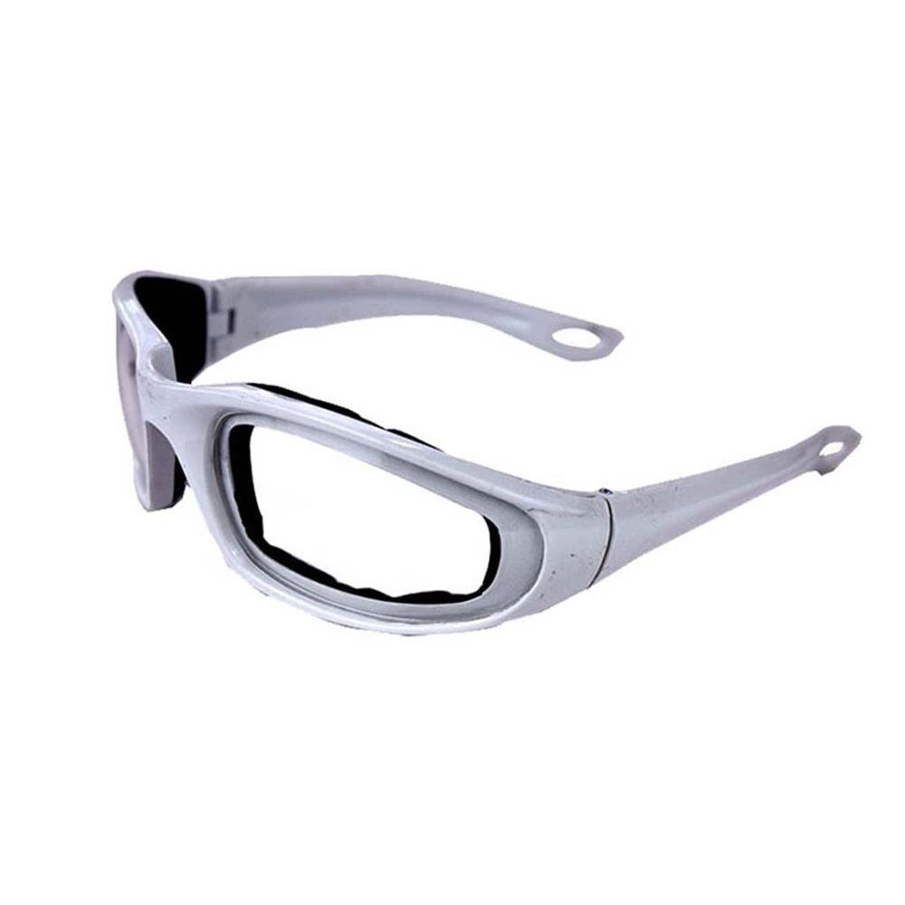 Skär lök peppar glasögon ögon kvinnor man kökshjälpare skär lök peppar glasögon ögon skyddsglasögon: Vit