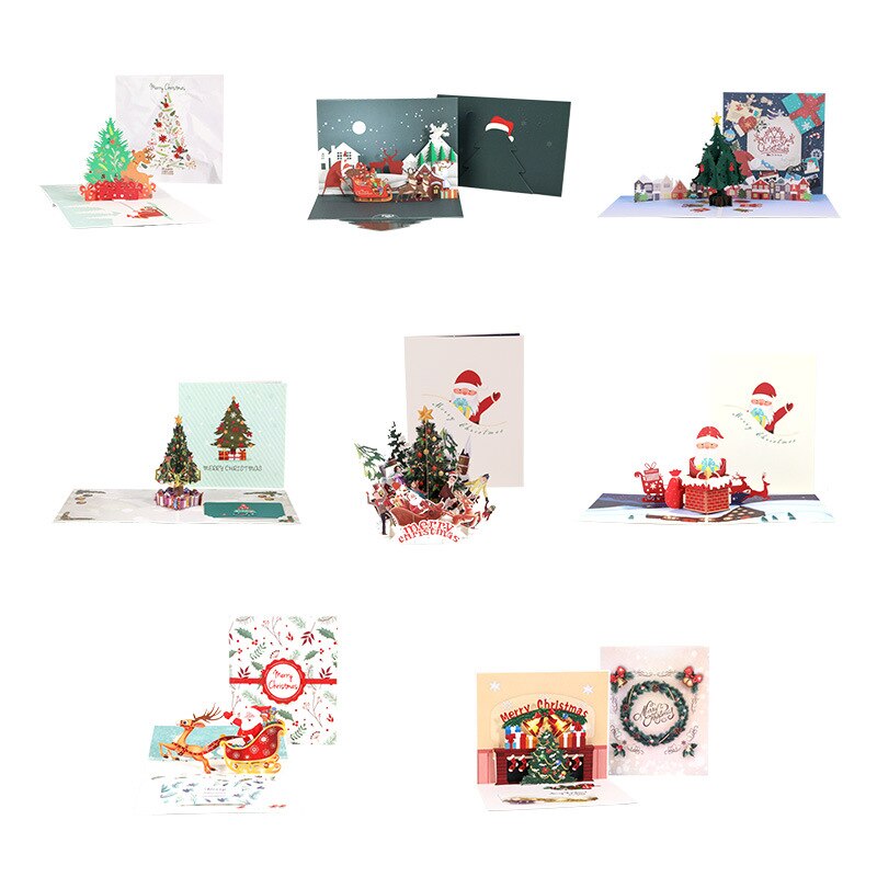 1pc 3d Christmas Greeting Card Christmas Card Wishing Card Message Card Blessing For Year