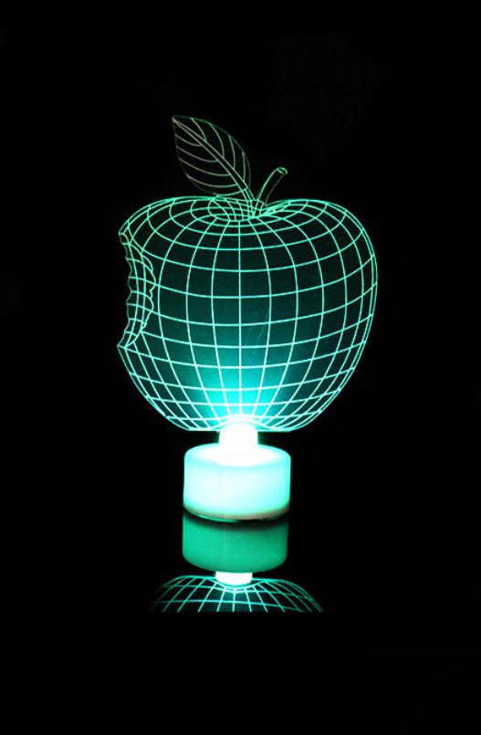 Natale ah CONDOTTO LA Luce di Natale Babbo Natale Pupazzo di Neve Luce di Notte del veloce Colorato Acrilico Luce 3d stereo Luce di Notte Complementi Arredo Casa Lampada Regalo di Natale: 03