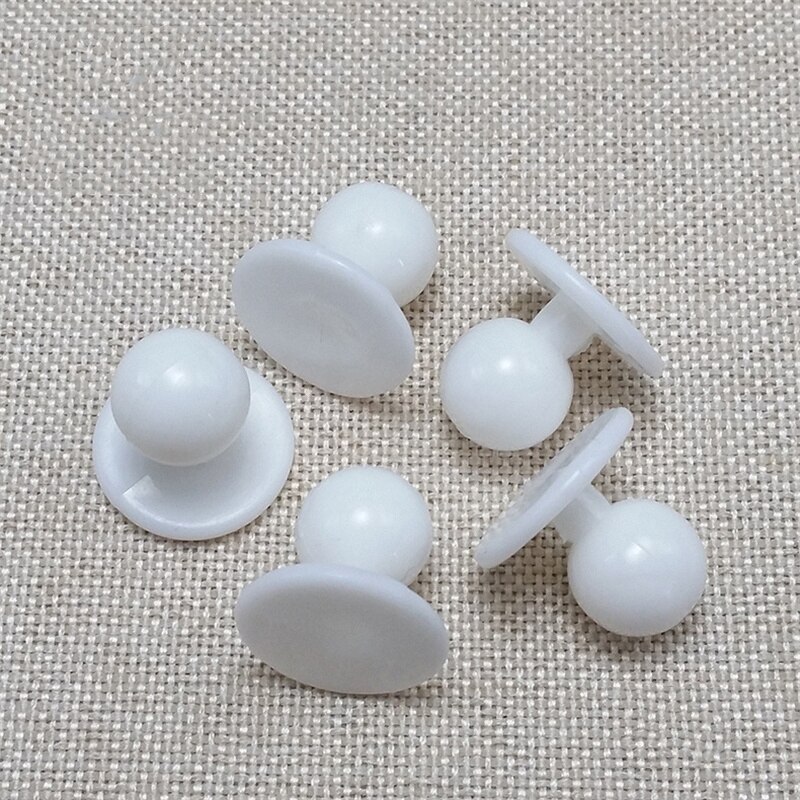 20 Stks/partij 11.5 Mm Plastic Knoppen Restaurant Uniformen Chef Jacket Uniform Pak Knoppen Werkkleding Knop Jurk Accessoires: White