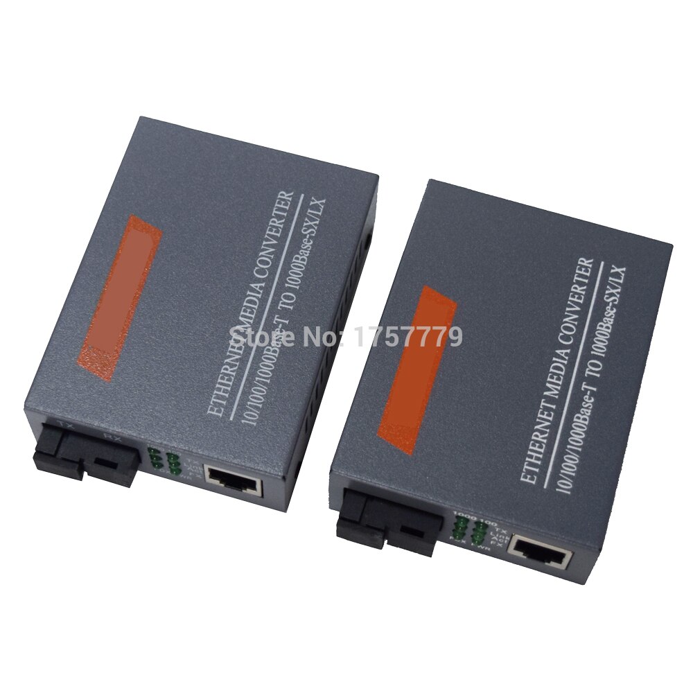 Convertidor de fibra óptica HTB-GS-03 A/B, RJ45, Gigabit Ethernet, 1000Mbps, Puerto SC, 1 par