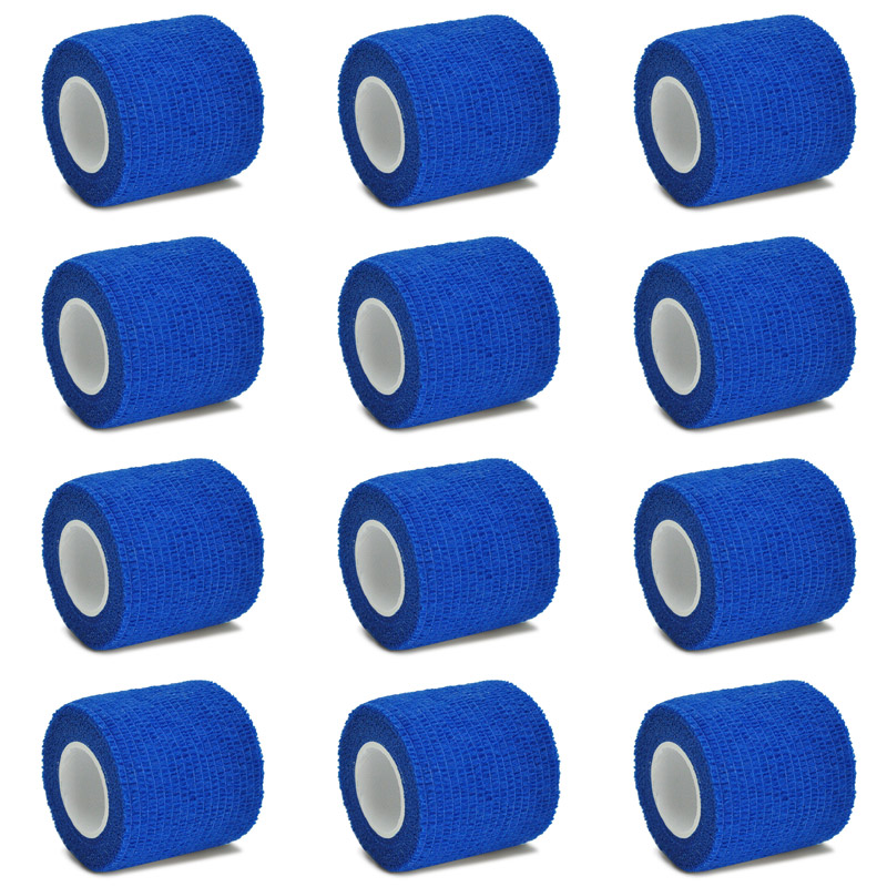 Elastoplast-Bandage élastique auto-adhésif bleu pour le sport, bande ronde pour le soutien du genou, rinçage des doigts, l'hypothèse et épaule, multiple, 4.8m