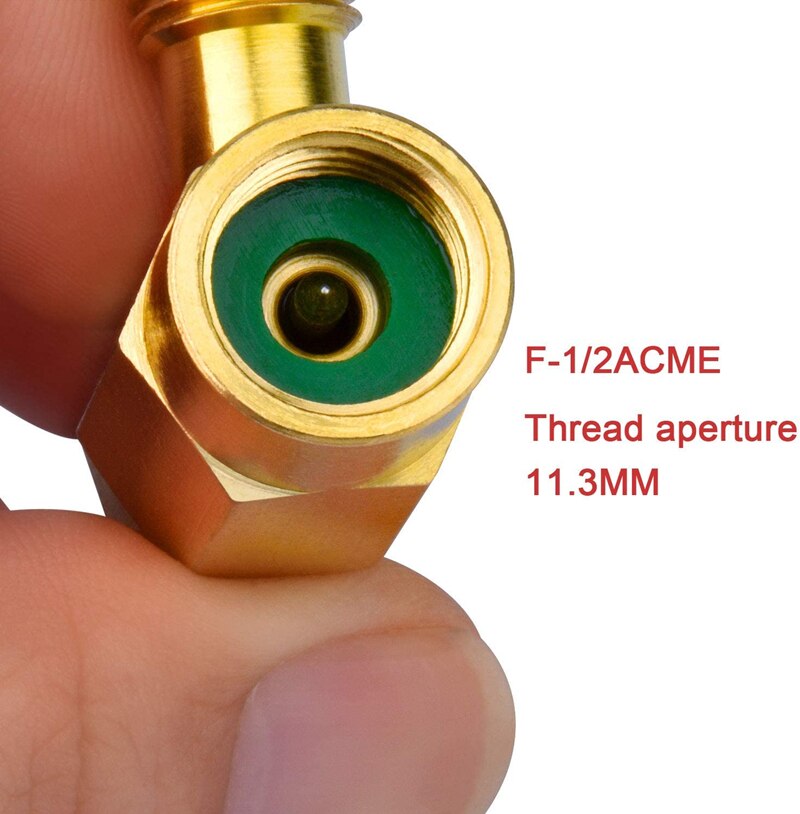 1Pc R-134a Refrigerant Can Tap Dispensing Bottle Opener Valve 1/2" ACME 1/4" SAE Thread Adapter Brass Fittings Air-conditioning